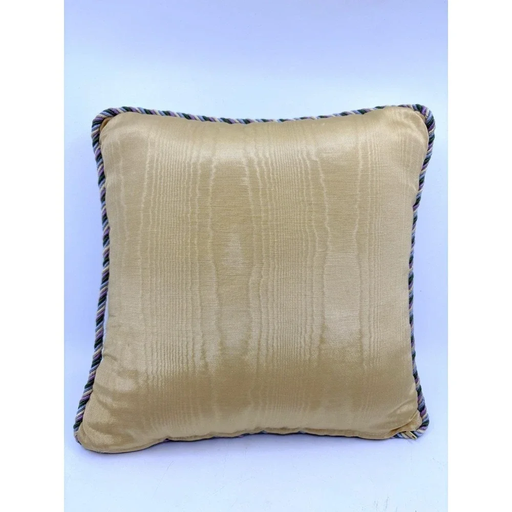 Vintage Blue Hydrangea Needlepoint Pillow